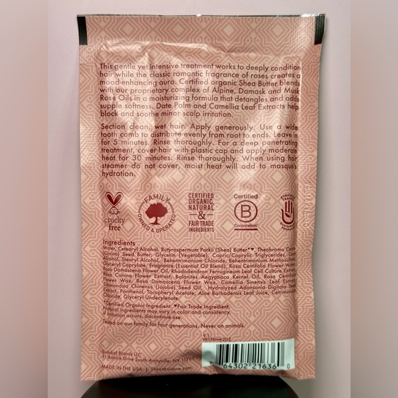 Shea Moisture Peace Rose Oil Complex Nourish & Silken Hair Masque 2 FL OZ - Picture 2 of 2